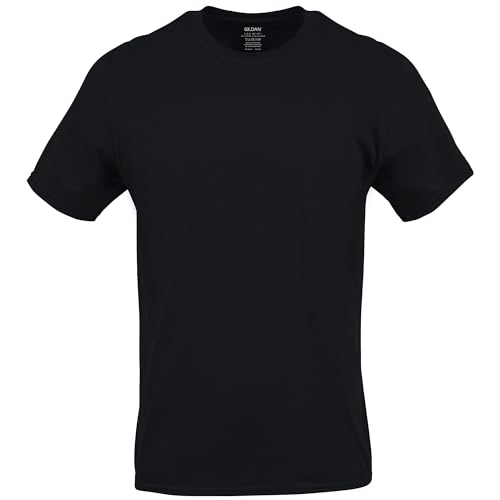 Gildan Men's Crew T-Shirts, Multipack, Style G1100, Black (12-Pack)