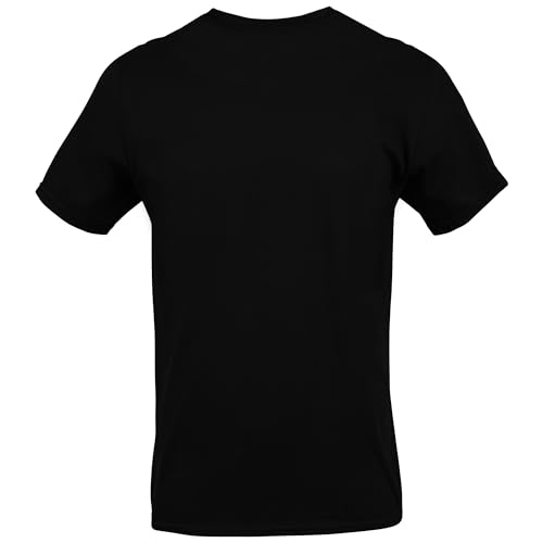 Gildan Men's Crew T-Shirts, Multipack, Style G1100, Black (12-Pack)