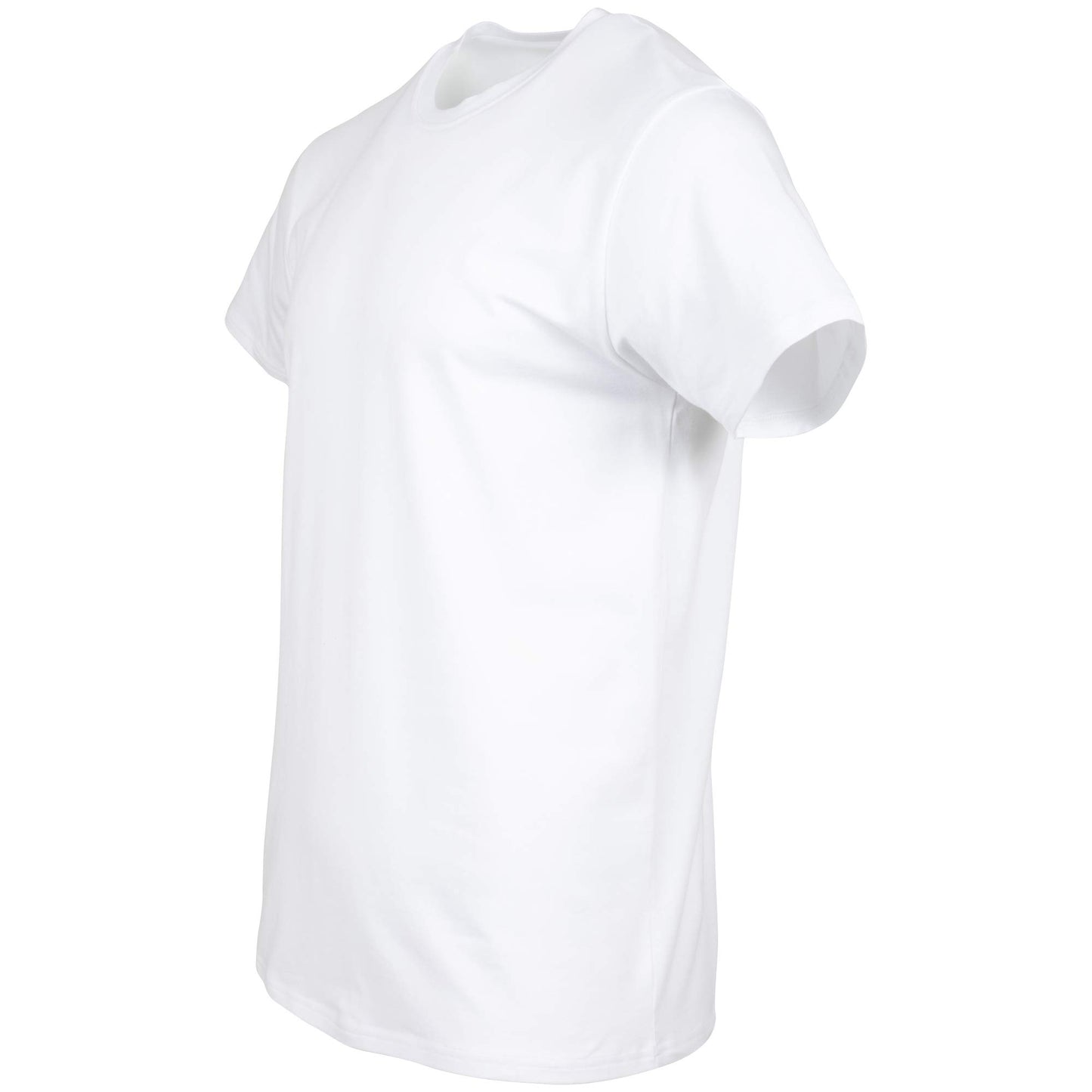 Gildan Men's Cotton Stretch T-shirts, Multipack, Artic White (Crew 3-Pack), Small